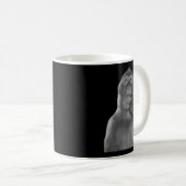 Mug Funny Thinking Monkey Meme Curious Ape Brainrot  (Devant droit)