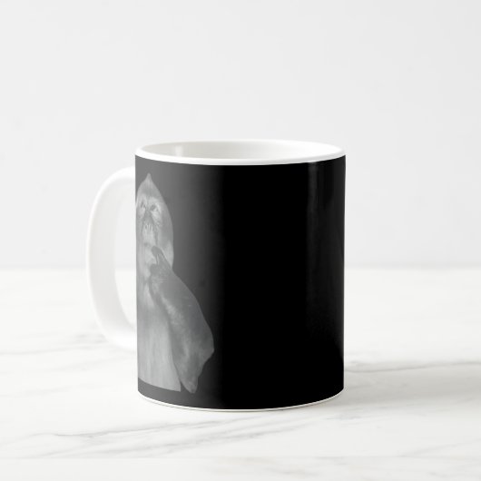 Mug Funny Thinking Monkey Meme Curious Ape Brainrot  (Devant gauche)
