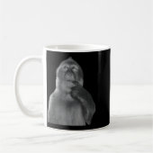 Mug Funny Thinking Monkey Meme Curious Ape Brainrot  (Gauche)