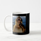 Mug Funny Thinking Monkey Meme Curious Ape Brainrot Gi (Gauche)