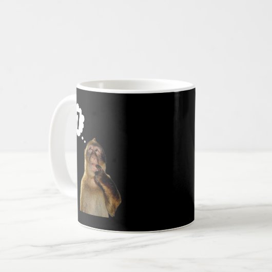Mug Funny Thinking Monkey Meme Six Seven 6 7 Meme  (Devant gauche)