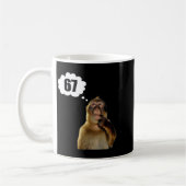 Mug Funny Thinking Monkey Meme Six Seven 6 7 Meme  (Gauche)