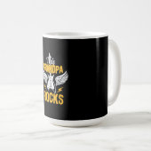 Mug Funny This Grandpa Rocks Music Rock (Devant droit)