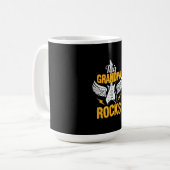 Mug Funny This Grandpa Rocks Music Rock (Devant gauche)