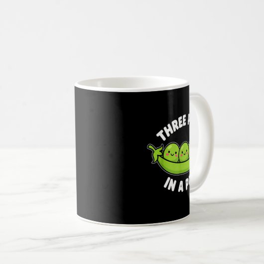 Mug Funny Three Peas In A D Cute Kawaii (Devant droit)