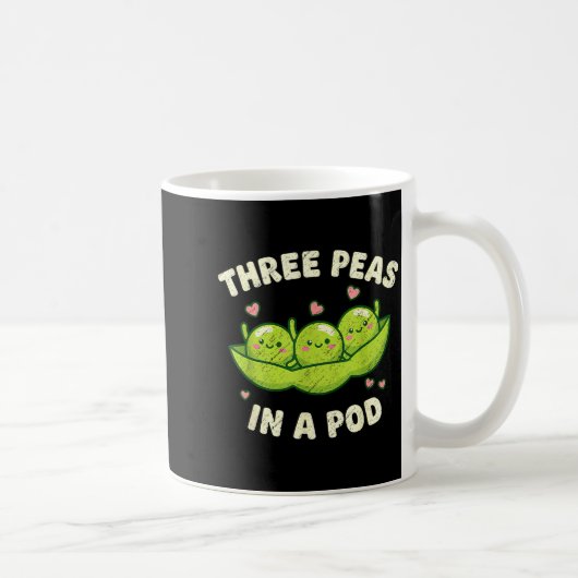 Mug Funny Three Peas In A D Cute Kawaii  (Droite)