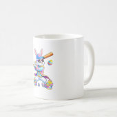Mug Funny Tie Dye Rabbit Baseball Easter Bunny Men Boy (Devant droit)