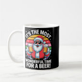 Mug Funny Time For A Beer Santa Christmas  (Gauche)