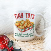 Mug Funny Tiny Tater Tots Watercolor Plaid Christmas