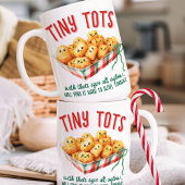 Mug Funny Tiny Tater Tots Watercolor Plaid Christmas