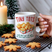 Mug Funny Tiny Tater Tots Watercolor Plaid Christmas
