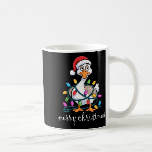 Mug Funny Tired Goose Christmas Lights Silly Holiday F (Droite)