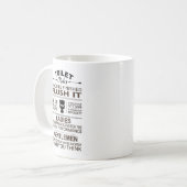 Mug Funny Toilet Rules Bathroom Restoom Sarcasm (Devant gauche)