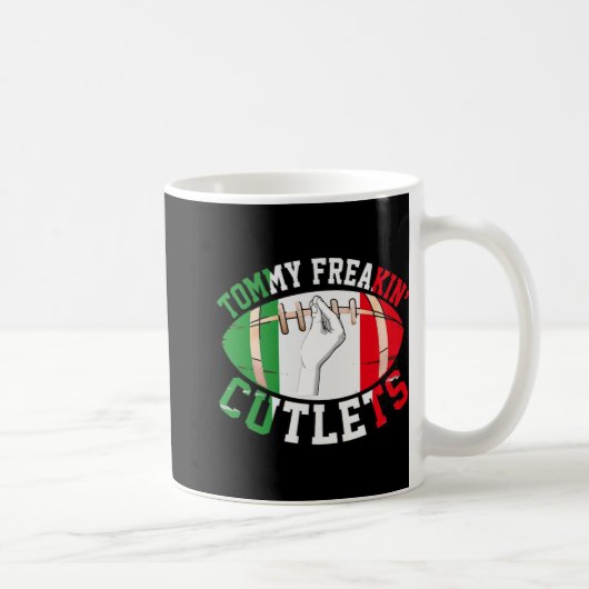 Mug Funny Tommy Freakin' Cutlets New Jersey Italy Flag (Droite)