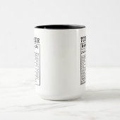 Mug Funny Tool Maker Nutrition Facts Staff Worker Gift (Centre)