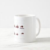 Mug Funny Tracteurs amoureux 6 choses que je fais en M (Devant droit)
