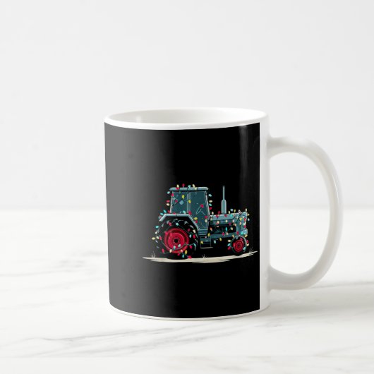 Mug Funny Tractor Christmas Graphics Lights Lover Farm (Droite)
