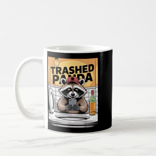 Mug Funny Trashed Panda Raccoon Gets Drunk  (Gauche)