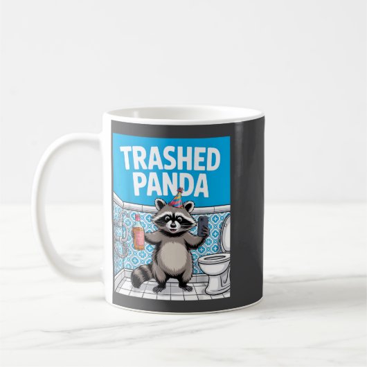 Mug Funny Trashed Panda Raccoon Gets Drunk  (Gauche)