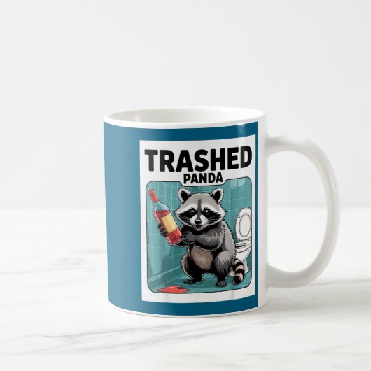 Mug Funny Trashed Panda Raccoon Gets Drunk  (Droite)