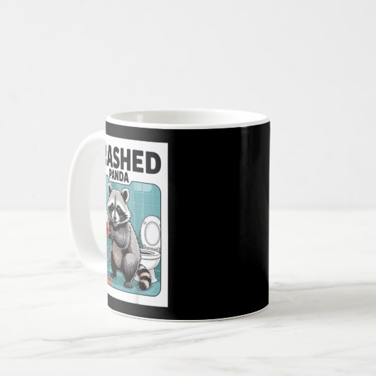 Mug Funny Trashed Panda Raccoon Gets Drunk  (Devant gauche)