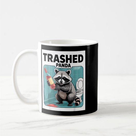 Mug Funny Trashed Panda Raccoon Gets Drunk  (Gauche)