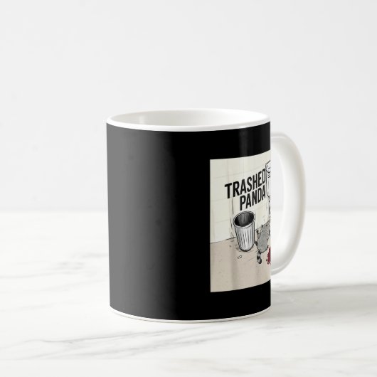 Mug Funny Trashed Panda Racoon Gets Drunk  (Devant droit)
