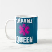 Mug Funny Trauma Queen Art For Paramedic Women Emt Lov (Gauche)