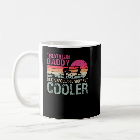 Mug Funny Triathlon Daddy Swim Bike Run Triathlètes T- (Gauche)