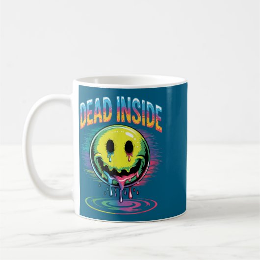 Mug Funny Trippy Dead Inside Quote Sarcasm Meme Gothic (Gauche)