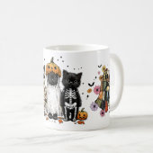 Mug Funny trois chats d'Halloween (Devant droit)