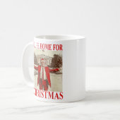 Mug Funny Trump 2024 Je serai à la maison pour Noël (Devant gauche)