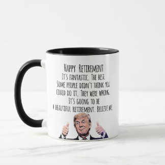 Mug Funny Trump Retirement, MAGA Political Humor