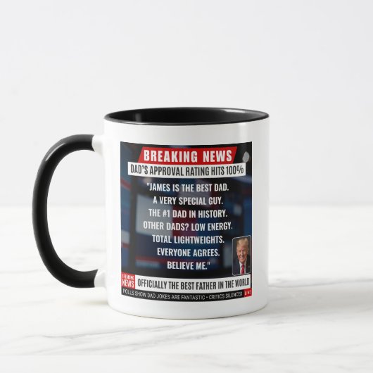 Mug Funny Trump Speech Best Dad Breaking News Parody (Gauche)