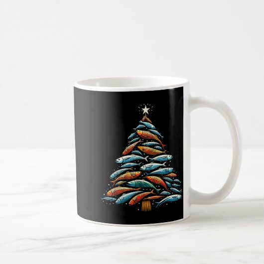Mug Funny Tuna Fish Christmas Tree Santa Claus Xmas Fi (Droite)