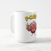 Mug Funny Turkey F-Caw-F Rooster Meme Lover Gift (Devant gauche)