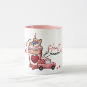 Mug Funny Typography My Girlfriend is Heart Breaker  (Centre)