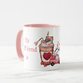 Mug Funny Typography My Girlfriend is Heart Breaker  (Devant gauche)