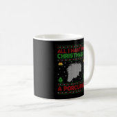 Mug Funny Ugly All I Want For Christmas Is A Porcupine (Devant droit)