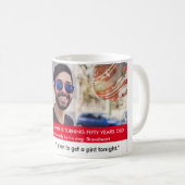 Mug Funny UK British 50th Birthday Fake News Cadeau (Devant droit)