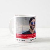 Mug Funny UK British 50th Birthday Fake News Cadeau (Devant gauche)