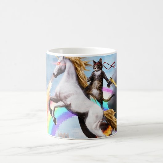 Mug Funny Unicorn et le coton de chat (Centre)