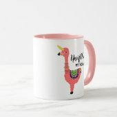 Mug Funny Unicorn Flamant rose Llama Inspirant Uniflla (Devant droit)