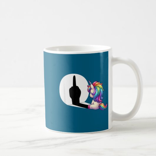 Mug Funny Unicorn With Middle Finger Morning Grouch (Droite)