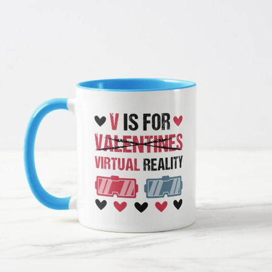 Mug Funny V est pour la réalité virtuelle Saint Valent (Gauche)
