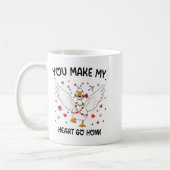 Mug Funny Valentine Goose Coquette You Make My Heart G (Gauche)