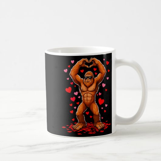 Mug Funny Valentines Day Bigfoot Heart Sungles Sasquat (Droite)