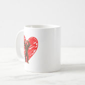 Mug Funny Valentines Day Bigfoot Sungles In Heart Sasq (Devant gauche)