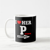 Mug Funny Valentine's Day Couple Matching I Love Her I (Gauche)