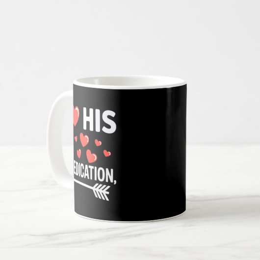 Mug Funny Valentine's Day Couple Matching I Love His D (Devant gauche)